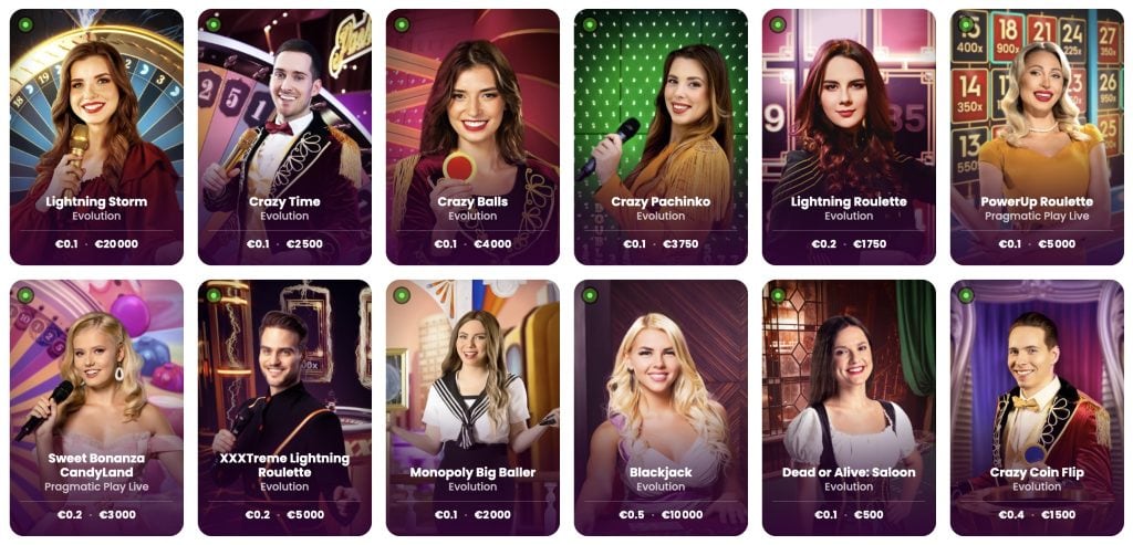 Wisho Casino - live-kasinopelit
