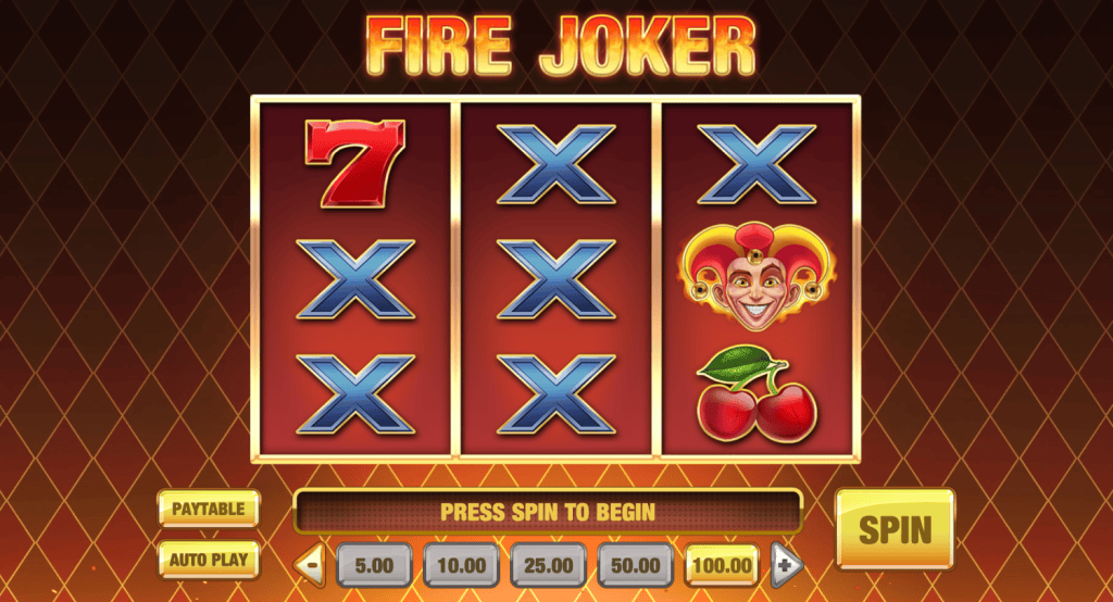 Fire Joker Play'n Go Demo aloitusnäyttö