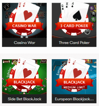 InterCasinon pöytäpelejä