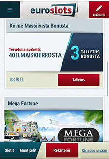 Euroslots mobiilissa