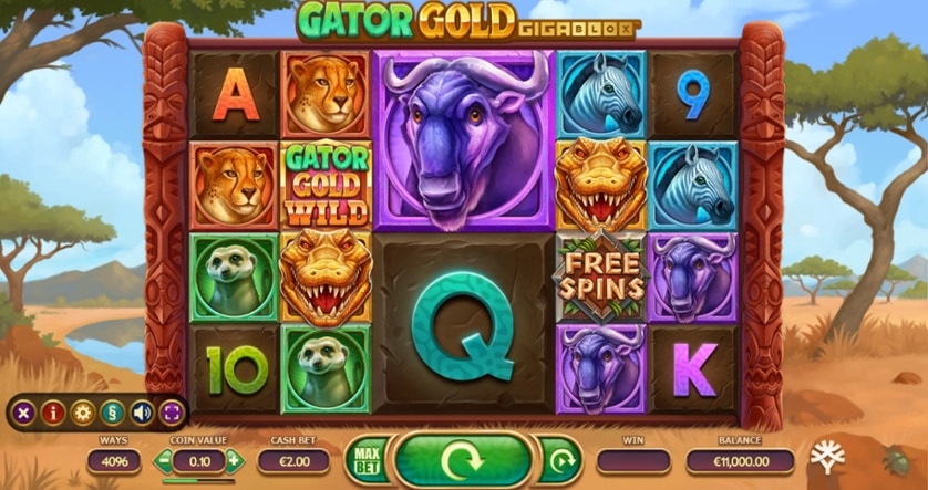 Pelaa nyt - Gator Gold Gigablox
