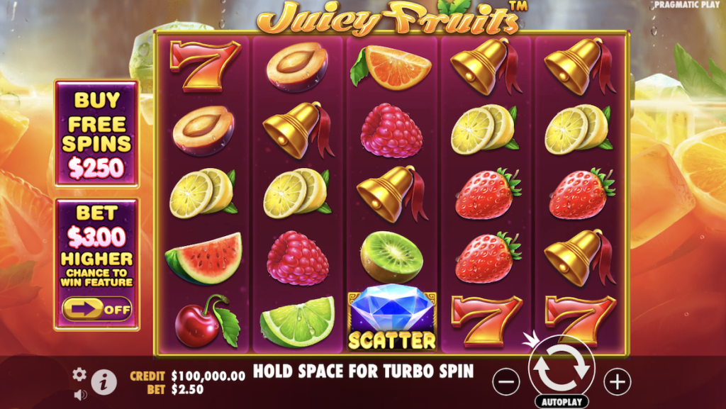 Juicy-Fruits-käynnistää näyttö
