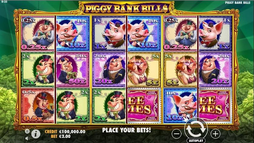 Pelaa nyt - Piggy Bank Bills