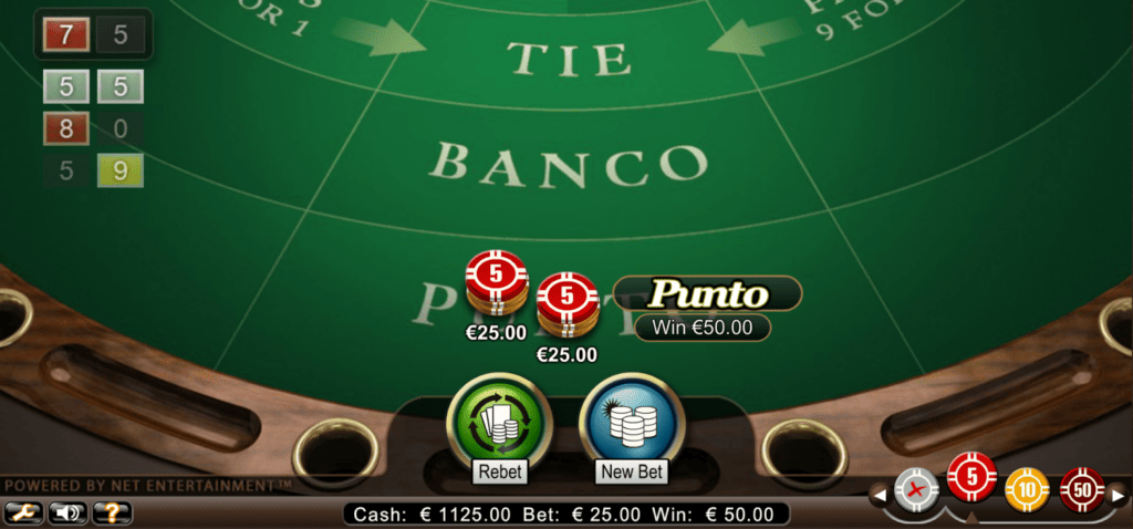 Punto Banco verkossa