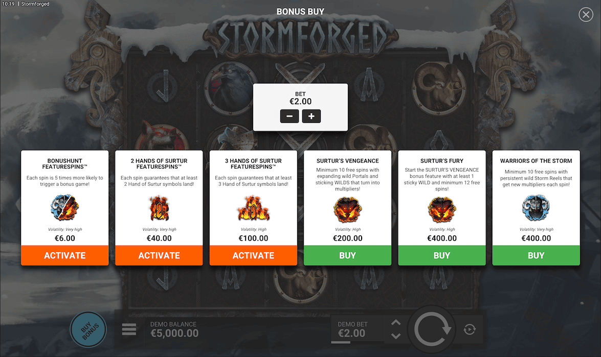 Stormforged bonus buy