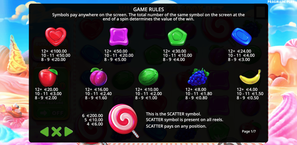 Sweet Bonanza Pragmatic play Demo pelin säännöt