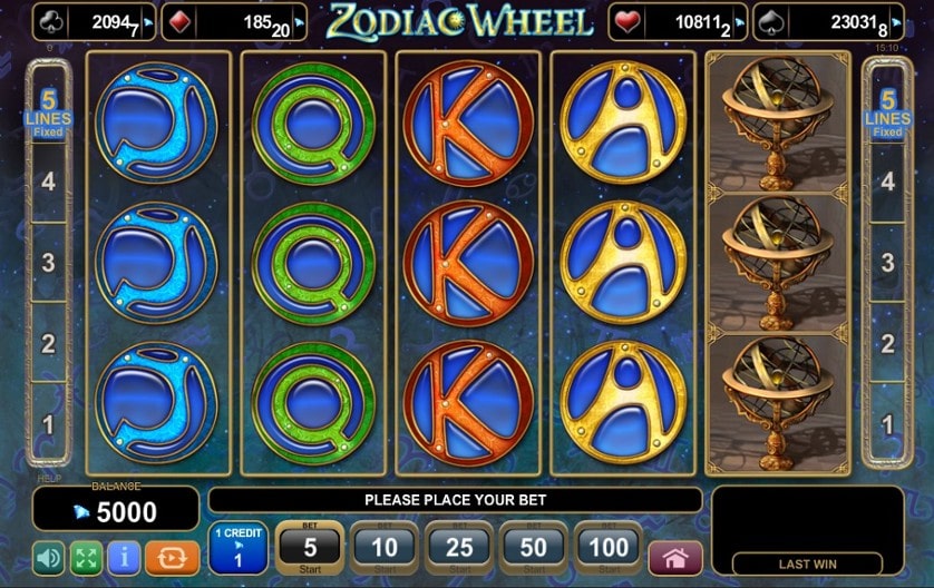 Pelaa nyt - Zodiac Wheel
