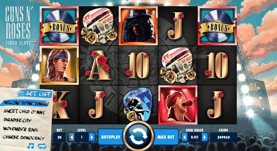 Guns n roses slot machine