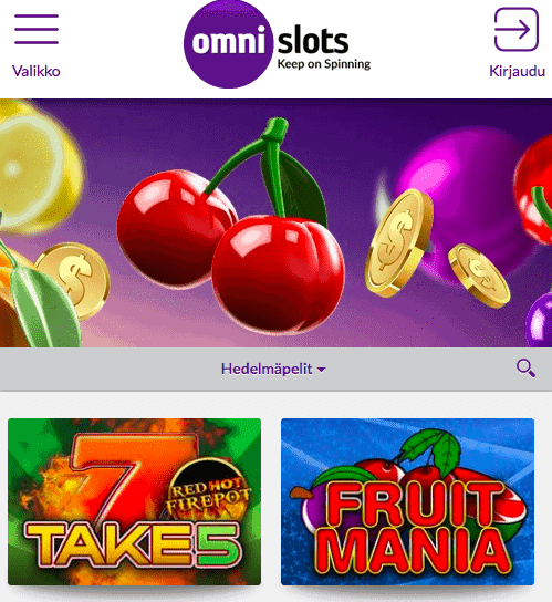 Mobiilikasino pelivalikoima OmniSlots -kasinolla