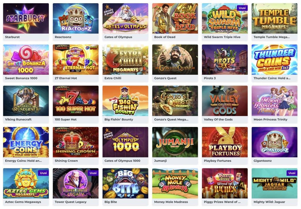 Boost Casino - suositut kolikkopelit