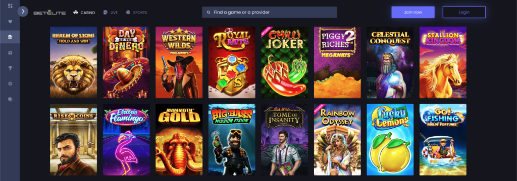 BetElite Kasinon kolikkopelit