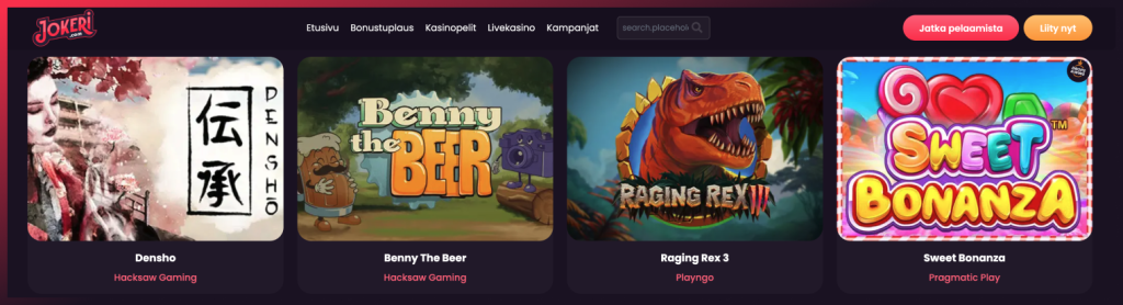 Jokeri Casino peliautomaatteja
