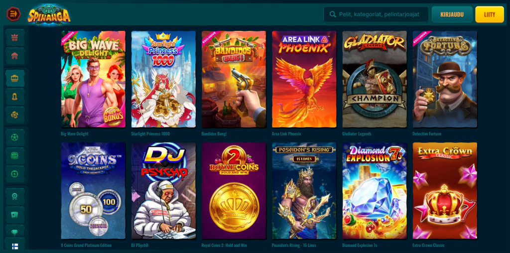 Spinanga Casino peliautomaatit