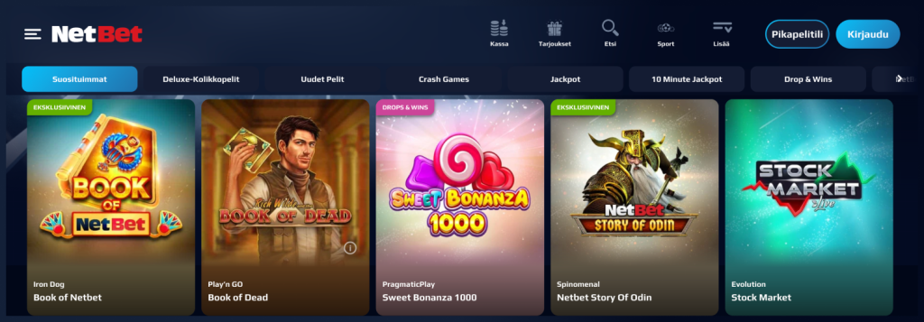 NetBet Casino kolikkopelejä