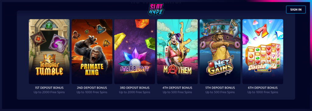 Slot Hype Casino peliautomaatteja
