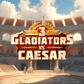 3 Gladiators vs Caesar Yggdrasil logo