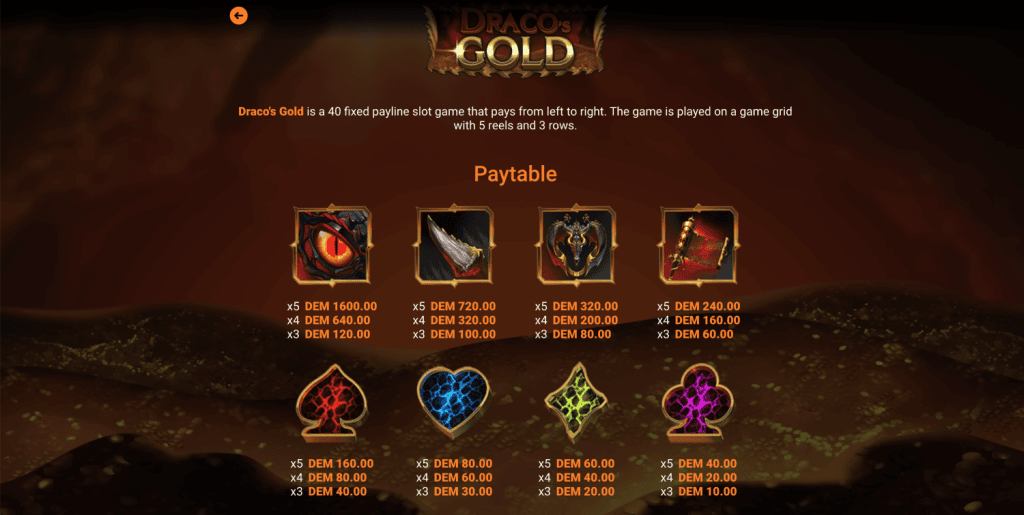 Dracos Gold Mancala Gaming Demo säännöt