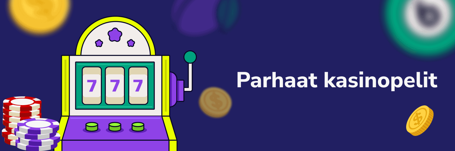 Parhaat kasinopelit- banneri