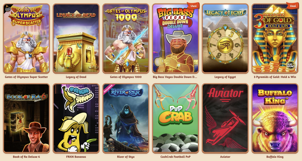 BillyBets Casino - Kolikkopelit