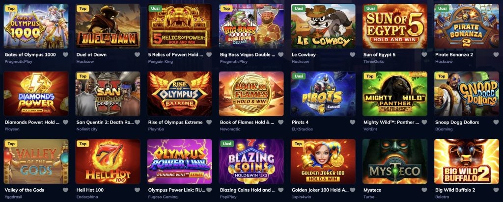 RioAce Casino - Kolikkopelit