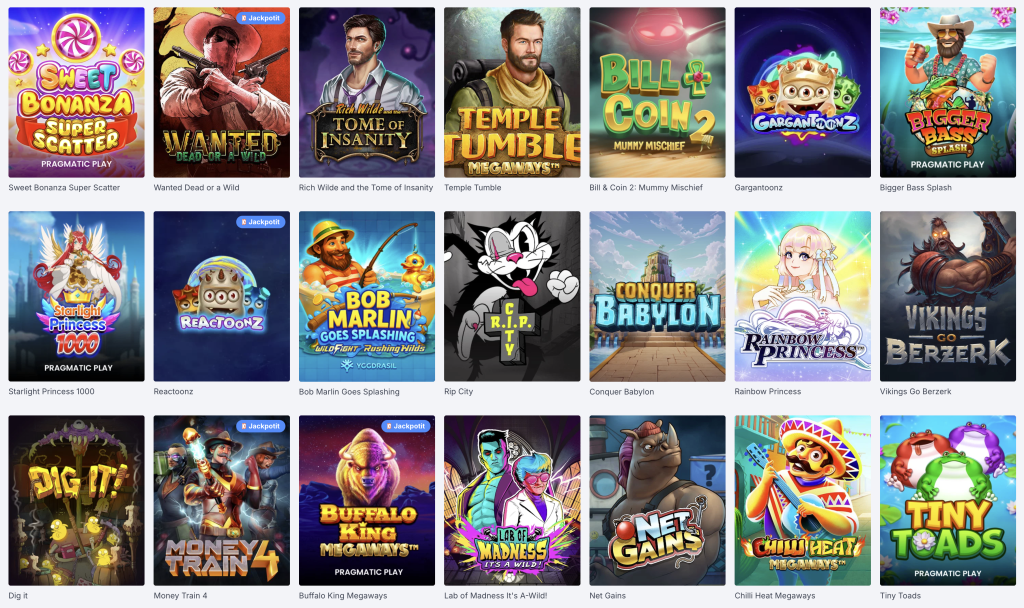 Kassuuu Casino - kolikkopelien valikoima